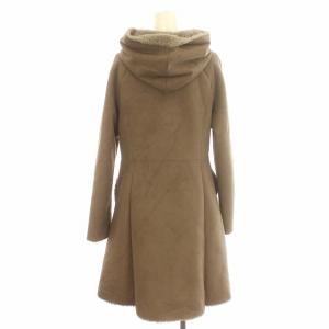 TOCCA フェイクムートンコート ロング コート フード 0 S グレージュ