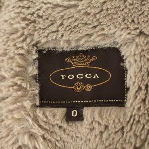 TOCCA フェイクムートンコート ロング コート フード 0 S グレージュ