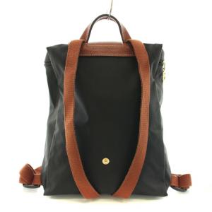Longchamp PARIS LE PLIAGE ルプリアージュ リュックサック バックパック ナイロン レザー ロゴ 折りたたみ 黒 ブラック