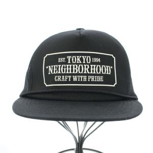NEIGHBORHOOD TRACKER C-CAP トラッカーCキャップ 帽子 メッシュ 切替 6パネル ロゴ F 黒 ブラック