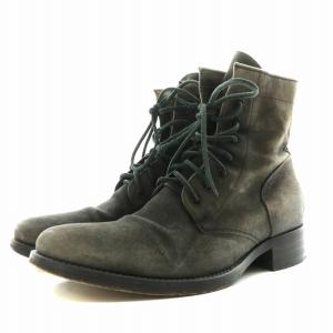 BUTTERO ショートブーツ レースアップ スエード 40 26.0cm グレー