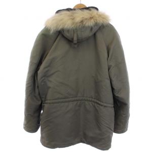 BUZZ RICKSON’S N-3B MIL-J-0418 フライトジャケット ブルゾン ジップアップ フード ボア ファー ウール M カーキ 8415-269-0418