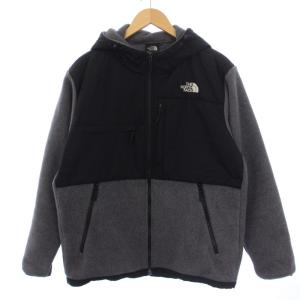 Denali Hoodie フリースジャケット ジップアップ フード ロゴ L 黒 ブラック グレー NA72052