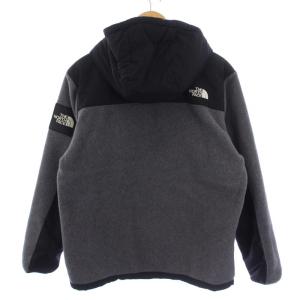 THE NORTH FACE Denali Hoodie フリースジャケット ジップアップ フード ロゴ L 黒 ブラック グレー NA72052