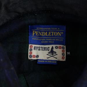 HYSTERIC GLAMOUR ペンドルトン PENDLETON シャツ 長袖 ブラックウォッチ ウール M 紺 ネイビー 緑 グリーン