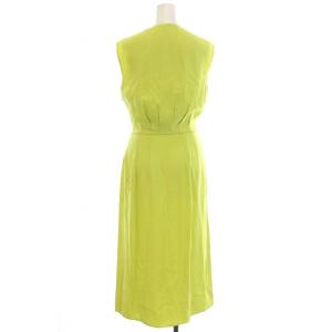 Ermanno Scervino ノースリーブ ワンピース ロング カシュクール 40 L 黄緑 ライトグリーン