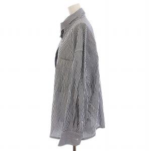 kolor シャツ ブラウス ストライプ 長袖 コットン 1 S 紺 ネイビー 白 ホワイト 18WPL-B05127