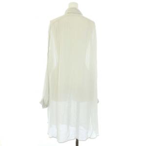 ANN DEMEULEMEESTER シャツワンピース シアー 長袖 ひざ丈 38 M グレー
