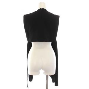 UN3D. DECORTE COVER FLARE VEST デコルテカバーフレアベスト ショート丈 プルオーバー F 黒 ブラック