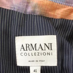ARMANI COLLEZIONI リネン混 テーラードジャケット 花柄 40 M マルチカラー