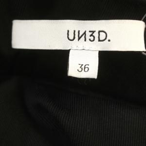 UN3D. 19AW サロペット ワンショルダー アシンメトリー パンツ 36 S 黒 ブラック