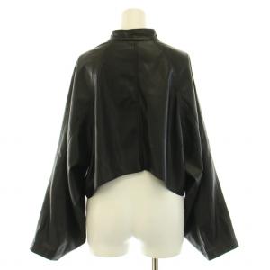 22AW ROUND SHORT FAKE LEATHER JACKET ラウンドショートフェイク