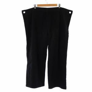 MM6 Maison Margiela タックパンツ デニム ジーンズ ワイド ジップフライ ハトメパンチ 38 M 黒 ブラック S52KA0155 S30531
