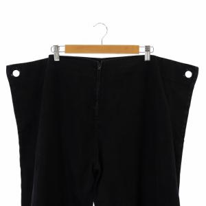 MM6 Maison Margiela タックパンツ デニム ジーンズ ワイド ジップフライ ハトメパンチ 38 M 黒 ブラック S52KA0155 S30531