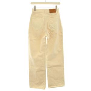 CLANE SECOND DENIM PANTS セカンドデニムパンツ ジーンズ ジップフライ ロゴ 革ラベル 1 S オフホワイト 14111-7322
