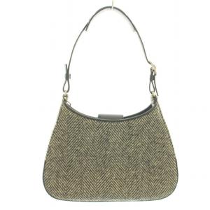 COACH ワンショルダーバッグ ハンドバッグ ツイード ロゴ キーホルダー 黒 ブラック グレー 8121