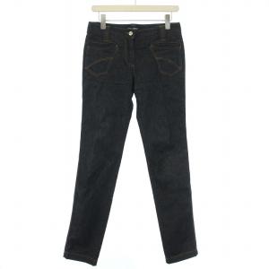デニム スキニーパンツ ジーンズ ジップフライ 40 M 紺 ネイビー