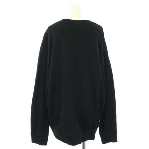 N°21 スウェット トレーナー フォトプリント ロゴ ダメージ加工 長袖 M 黒 ブラック P19EN1M E0616333