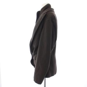 Chalayan テーラードジャケット アウター スタンドカラー ショート丈 ウール シルク カシミヤ混 40 M 茶 ブラウン