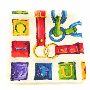 GUCCI ストール ホースビット 総柄 シルク 白 ホワイト マルチカラー