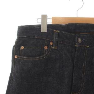 桃太郎ジーンズ MOMOTARO JEANS 銅丹 特濃ナローテーパード デニムパンツ 33 ネイビー