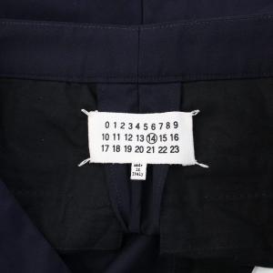 Maison Margiela テーパードパンツ スラックス ジップフライ ウール モヘヤ混 50 L 紺 ネイビー