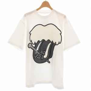 GOD SELECTION XXX Tシャツ カットソー 半袖 クルーネック プリント M 白 ホワイト