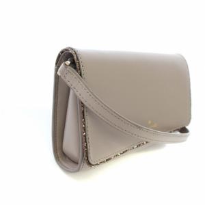 kate spade new york ショルダーウォレット ポシェット クラッチバッグ 2WAY カウレザー 牛革 グレージュ WLRU5188