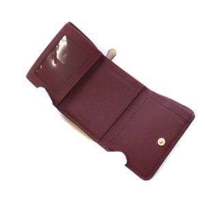 COACH トライフォールド 三つ折り財布 ラウンドファスナー レザー ベージュ