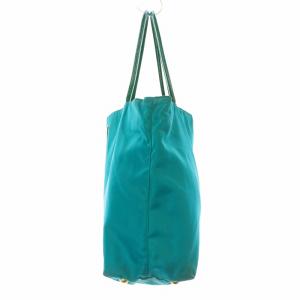 PRADA トートバッグ ハンドバッグ ナイロン エナメル ライトブルー