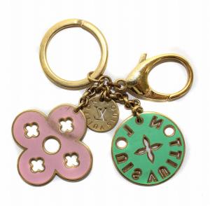 ポルトクレ ルーピング キーホルダー チャーム ロゴ ピンク 緑 グリーン M66006