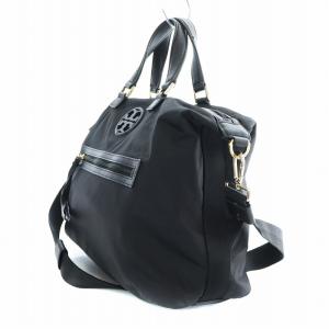 TORY BURCH ハンドバッグ ショルダー 2WAY ロゴ ナイロン 黒 ブラック