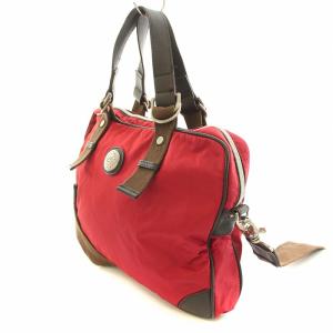 Orobianco Tessuti＆Pelli di prestigio 2WAY ハンドバッグ ショルダーバッグ ナイロン レザー 切替 ロゴ