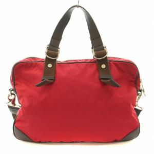 Orobianco Tessuti＆Pelli di prestigio 2WAY ハンドバッグ ショルダーバッグ ナイロン レザー 切替 ロゴ