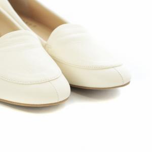 MHL. idea アイデア スリッポン ローファー モックシューズ  ラウンドトゥ レザー 24.0cm アイボリー