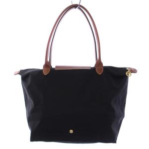 Longchamp プリアージュ トートバッグ ハンドバッグ ナイロン レザー 黒 ブラック
