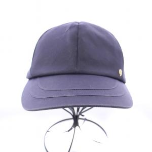 HELEN KAMINSKI キャップ 帽子 6パネル ワンポイント 麻 リネン混 F 紺 ネイビー