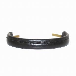 Hender Scheme not lying jewelry bangle brass S バングル ブレスレット レザー 牛革 黒 ブラック