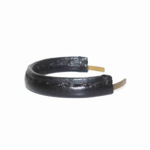 Hender Scheme not lying jewelry bangle brass S バングル ブレスレット レザー 牛革 黒 ブラック
