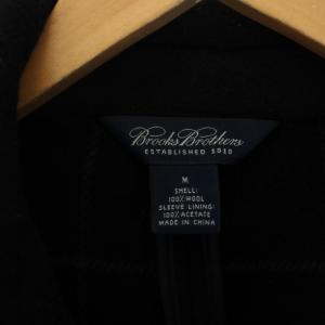 Brooks Brothers ステンカラーコート ミドル丈 ウール M 黒 ブラック