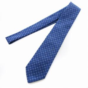 LOUIS VUITTON M71706 モノグラム サークル ネクタイ ワイドタイ 総柄 青 ブルー