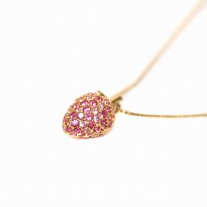 SWAROVSKI ネックレス ペンダント クリスタル いちご イチゴ 苺 ピンク ゴールド色