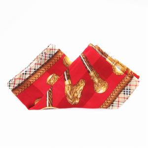 burberrys ヴィンテージ ハンカチ チーフ 総柄 ロゴ 赤