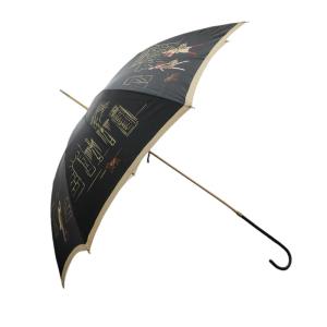 BURBERRY 長傘 雨傘 総柄 黒