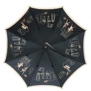 BURBERRY 長傘 雨傘 総柄 黒