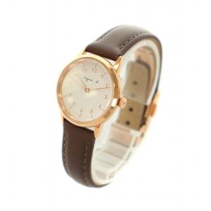 agnes b. LM02 ウォッチ WATCH FBSK940 腕時計 アナログ 3針 レザー 保存箱付き 茶 ブラウン 白 ホワイト VJ21-KES0