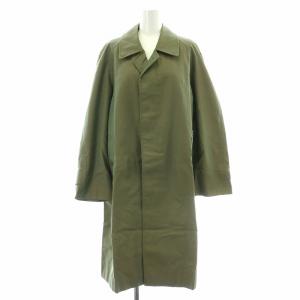 ステンカラーコート 裏地ノバチェック カーキ