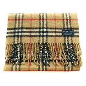 BURBERRY LONDON マフラー ストール フリンジ ノバチェック ベージュ 黒 ブラック 赤 レッド