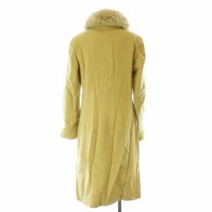 ANAYI ステンカラーコート ロング フォックスファー ウール カシミヤ混 38 M ベージュ