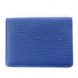 LOUIS VUITTON  ポルトドゥカルト ヴェルティカル エピ パスケース カードケース カード入れ レザー ロゴ 青 ブルー M63207